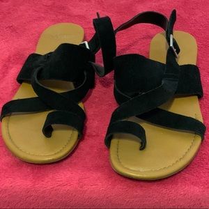 franco sarto strappy black sandals